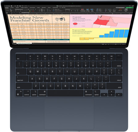 O Microsoft Excel é mostrado em um MacBook Air